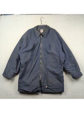 Vintage Big Bill Heavy Workwear Parka Jacket Full Zip Sherpa Fleece Quilted XL